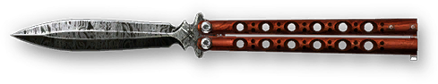 Wood Balisong Knife